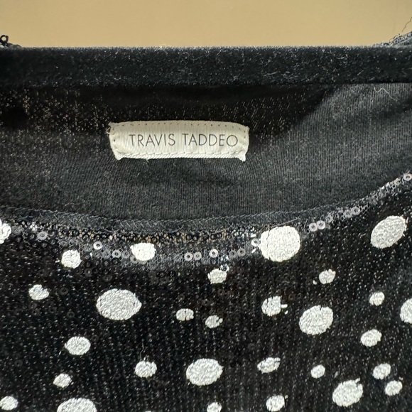 Black & white polka dot sequins dress - Picture 2 of 5